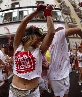 Chupinazo de los Sanfermines No nos rendiremos aúpa Osasuna El